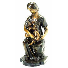 Mutter mit Kindern Bronze Statue BS097A